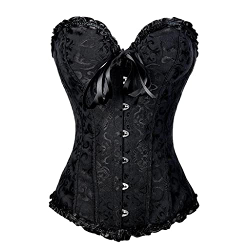 Image of CLUB BOLLYWOOD Women's Lace Up Boned Overbust Cincher Corset Bustier Lingerie Body Shaper Black XL'|Clothing, Shoes & Accessories | Womens Clothing | Intimates & Sleep | Corsets & Bustiers'