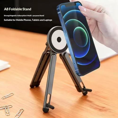 Support magnétique de téléphone pliable 3 en 1 compatible Mag-Safe pour iPhone