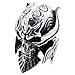 INBLUE Men's Stainless Steel Ring Silver Tone Black Devil Skull Engraved Casted Size14