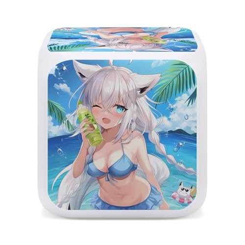 白上 フブキ99目覚まし時計 置き時計 多機能 時間と温度の二重表示 電池式 学生 寝室やオフィスに最適