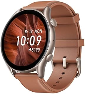 Amazfit GTR 3 Pro Smartwatch 1,45" AMOLED-Display GPS Fitness Uhr mit Überwachung von Herzfrequenz, Schlaf, SpO2, Sport Watch mit über 150 Sportmodi, Bluetooth-Anrufen, Musiksteuerung, Brown Leather