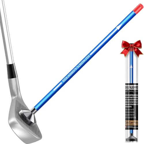 SisterAling Golf Alignment Rods, Golf-Trainingshilfe mit Industrie-Magnet für starken Halt an Golfschlägern, Schlagflächen-Ausrichtungsstab Zubehör für Golf-Schwungtraining (Blau)