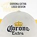 Corona Extra Baseball Cap, Adult Adjustable Cotton Dad Hat with Embroidered Logo and Curved Brim for Men and Women, White, One Size