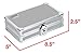 Vaultz Small Lock Box - 8.5 x 5 x 2.5 Inch Mini Safe with Key Lock to Store School Supplies, Money and Medicine - Pink Bling with Heart