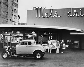 American Graffiti classic cars outside Mel's Diner 24x36 inch poster