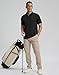 Men's Golf Shirts Dry Fit Moisture Wicking Performance Short Sleeve Collared Polo Shirts for Casual Tennis Bussiness (Black, XXL)