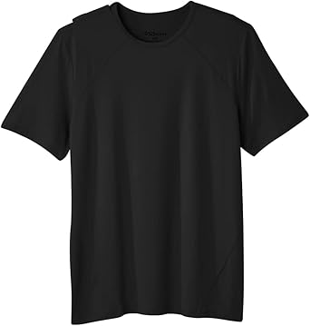 Silverts Mens Adaptive Clothing Open Back T Shirt, Assisted Dressing Active Tee for Elderly, Nursing Home & Rehab Wear