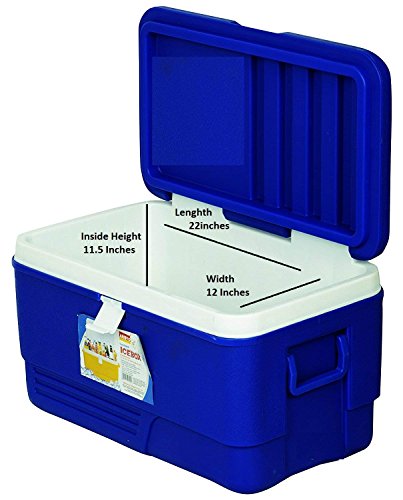 Image of Aristo Insulated Chiller Ice Box with Vent Lid|Standard Size for Travel Party Bar Ice Cubes | Cold Drinks | Medical Purpose |50 Litre, Blue
