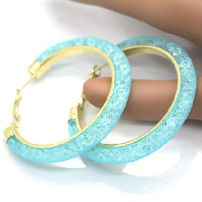 Exclusive Crystal-Filled Stylish Hoops Earrings