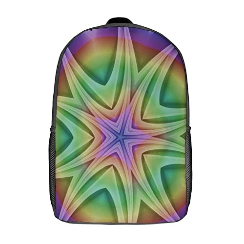 Sac à dos d'école enfants Fractal Classic 17 pouces avec imprimé 3D pour la rentrée des classes
