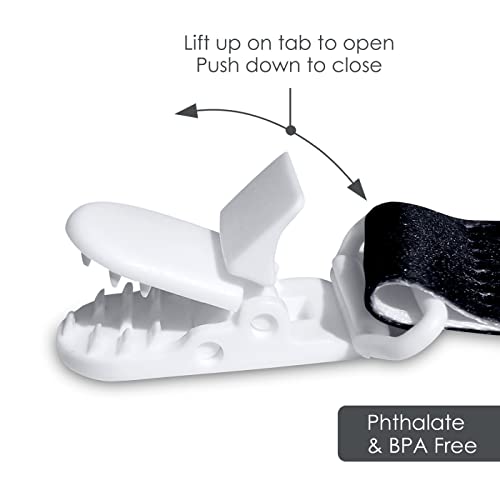 Image of Baby Fanatic Officially Licensed Unisex Pacifier Clip 2-Pack - NFL New Orleans Saints - Officially Licensed Baby Apparel