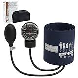 Child Pro Aneroid Sphygmomanometer – Size 9 Navy Blue Cuff, Manual Blood Pressure Monitor, Reusable, Dial Display, Includes Leatherette Carrying Case – 1 Count