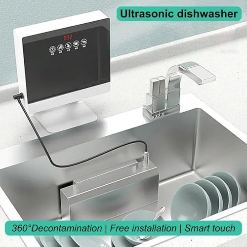 380w Ultrasonic Sink Dishwasher, Household Vegetable Washing Machine,With Touch Control, For Dishware, Fruits, Seafood