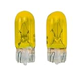  Glühlampe T-10, 12V 5W, beschichtet, Gelb, 2 Stück