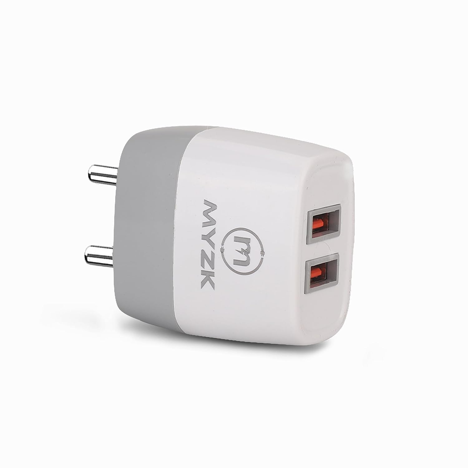 MYZK Dual USB Mobile Charger with USB to Type C Cable Fast Charging Wall Adapter - Quick Charge for Samsung, Redmi, One Plus, iPhone - BIS Certified - White Color | Super Fast Charger Type C (B0CF1RZ2DV) Amazon Price History, Amazon Price Tracker