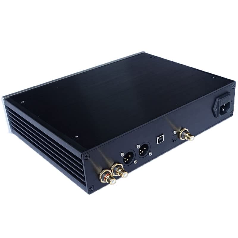 Тыл view of the WEILIANG Audio DC-200 DAC, showing various input and output ports including USB, XLR, and RCA connectors.