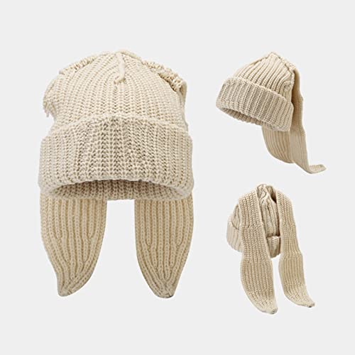 Thicken Knit Hats Cute Bunny Long Ears Funny Hat Winter Skiing Cycling Driving Warm Hats Windproof Hat2