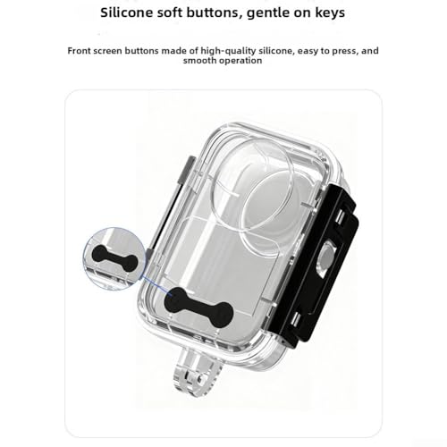 Funda impermeable de 45m con botones de silicona para DJI Osmo 360 8