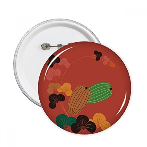 Badge bouton vêtements citrouille peinture japonaise une finition artistique irréprochable