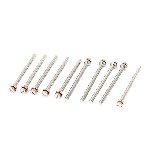 Aexit 10 Pcs Abrasives 3mm Drill Hole 47mm Long Screw Top Mandrels for Sandpaper Abrasive Paper Model:32as64qo552