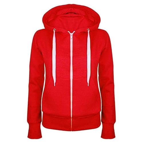 Carydety Womens Classic Full Zip Hoodie Sweatshirts Casual Thin Slim Fit Hooded Jacket Lightweight Long Sleeve Zip Up Hoodies