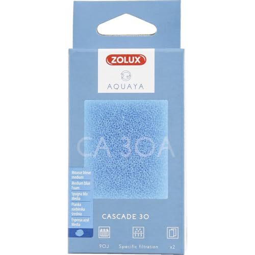 Zolux Cascade 30 2 X Spugna Blu Ricambio Filtro Acquario Dolce Marino