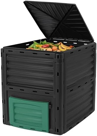DIVCHI 300L Garden Compost Bin – Outdoor Composting Container for...
