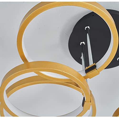 Plafonnier LED 72W design or moderne dimmable avec télécommande - 4