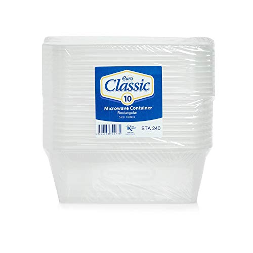 Contenitori rettangolari in plastica per alimenti