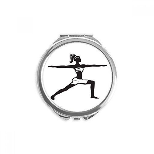 Miroir de poche yoga fille portable multicolore au format compact de 2,6 x 2,4 pouces