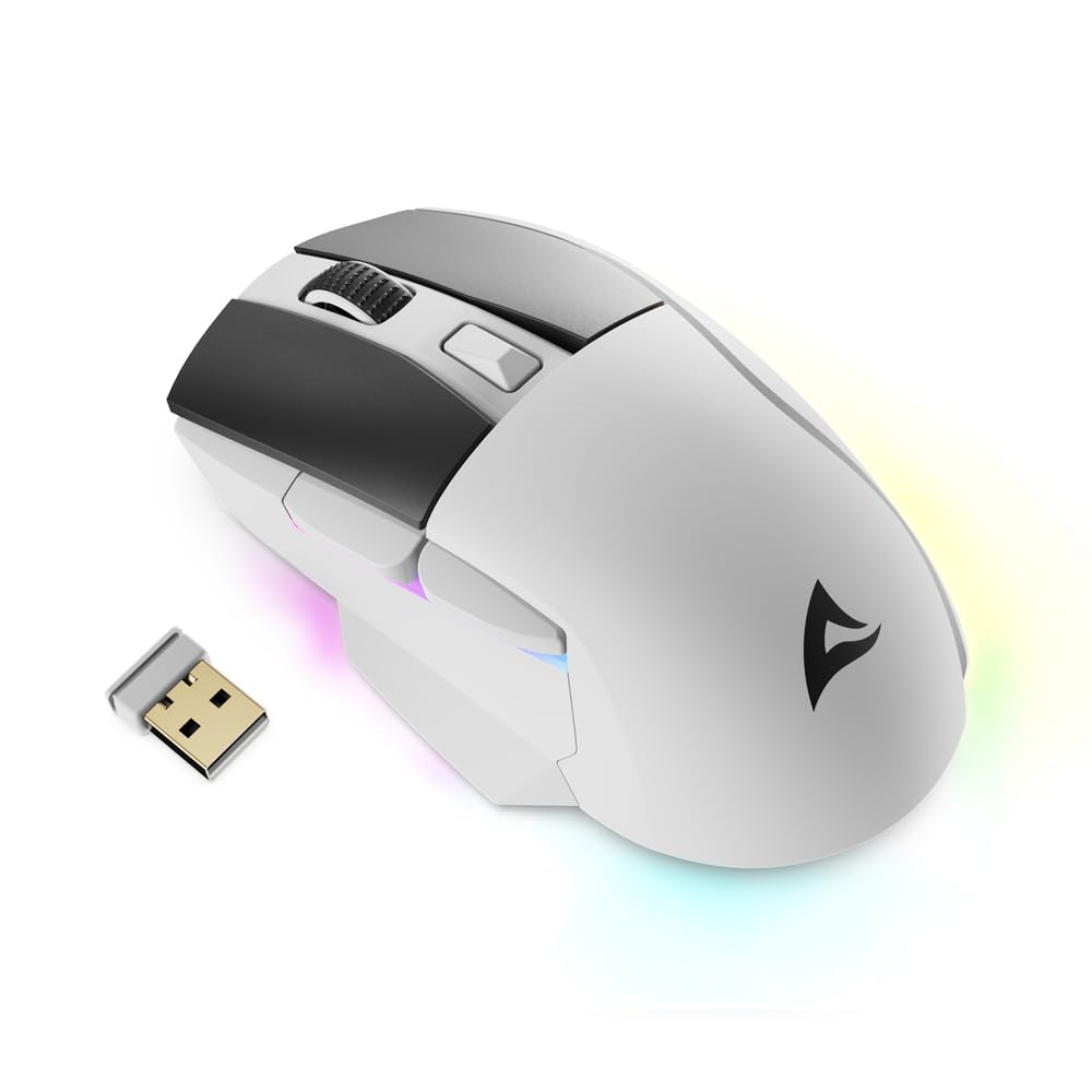 Sharkoon SGM50W mouse Giocare Mano destra RF Wireless + USB Type-A Ottico 6400 DPI