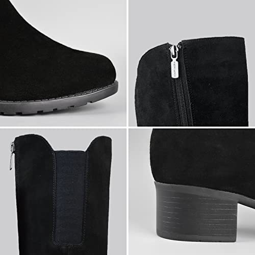 Comfy Moda Winter Boots For Women Waterproof Snow, Knee High Boots Women, Nicole, Suede Leather, Black, Size 11 #TOP2