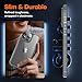 TAURI for iPhone 15 Pro Case Titanium, [Not-Yellowing] with Screen Protector, [Military Grade Drop Protection] Shockproof Slim Phone Case for iPhone 15 Pro