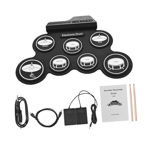 Levemolo Portable Drum Pad Practice Kit Electronic Drum Kit for Boys and Girls for Beginners