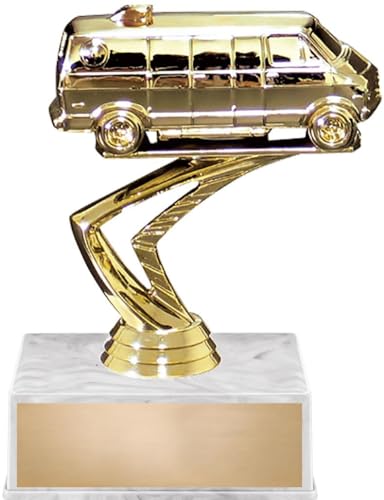 Crown Awards 5" Cars Van Trophy On White Base