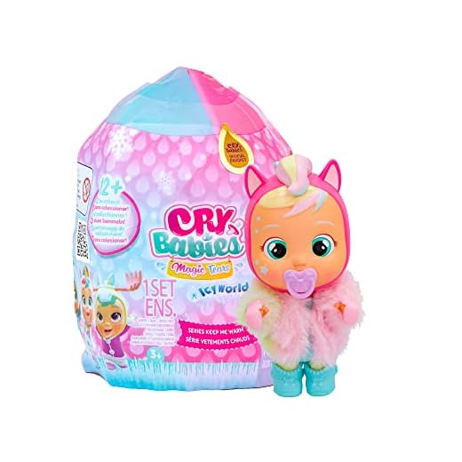 BEBÉS LLORONES LÁGRIMAS MÁGICAS Icy World Keep Me Warm | Muñeca Sorpresa coleccionable que Llora con 7 Accesorios - Juguete para niñas y niños +3 Años