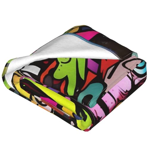 Couverture micro polaire douillette graffiti, un cocon chaud et doux