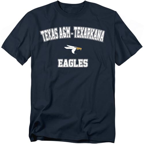 LOGOVISION Texas A&M University-Texarkana Campus Classic Unisex Adult T Shirt, Navy, Large