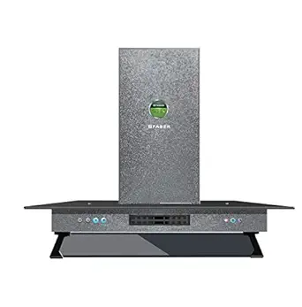 Faber 90 cm 1000 m3/hr Straight Glass Kitchen Chimney (HOOD 3N1 AEROSTATION GLAMOUR FT AS LTW90, 2 Baffle Filters, Antique Silver)