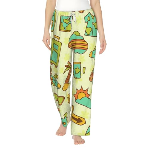 Pantalon de pyjama en polaire mignon style voyage pour des soirées cocooning