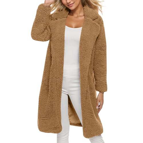Outwear épais anti-froid et veste polaire longue chic pour femme frileuse