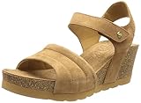 Panama Jack Sandalias de piel y corteza para mujer, material principal: terciopelo, material de revestimiento: Leather, Material de la salmuera: EVA, interior de la suela: No, HeelHeight:6,50 cm Made in Spain