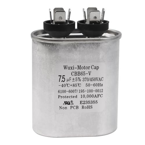 KOLEOLL 1499-5461 Fan Capacitor for Coleman Air Conditioners 370/450VAC 50/60HZ 7.5uF+5% Compatible with Coleman RV Air Conditioner Replacement Part