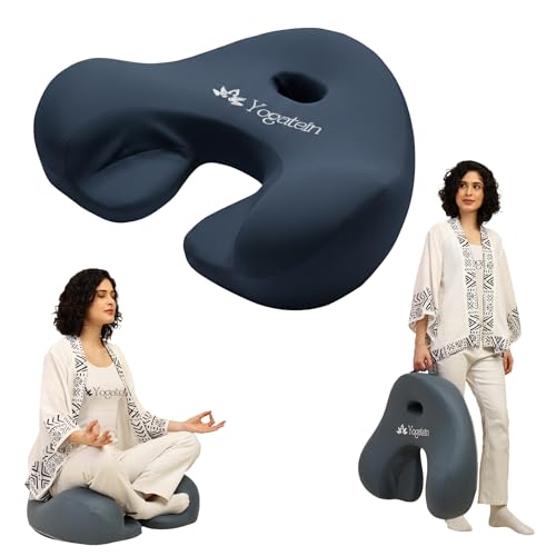 Ergonomic Meditation Cushion with Foot Rest & Carry Strap –
