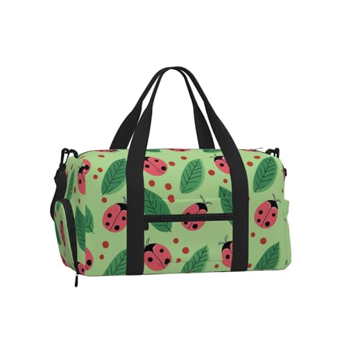 Sac de sport avec compartiment à chaussures Mexpekil grand sac de voyage coccinelles étanche