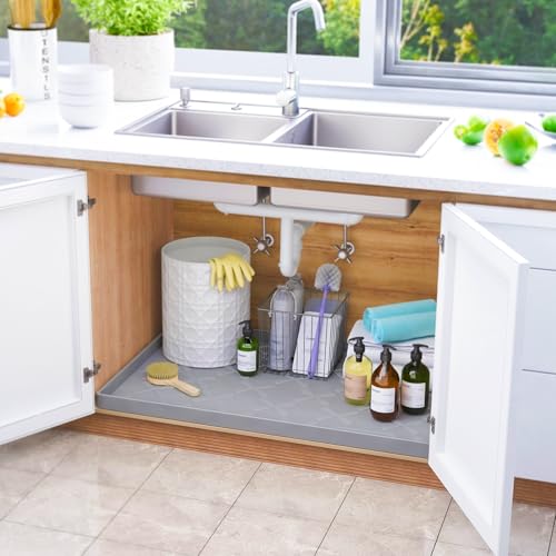 SIKADEER Waterproof Under Sink Mat 34" x 22" - Image 2