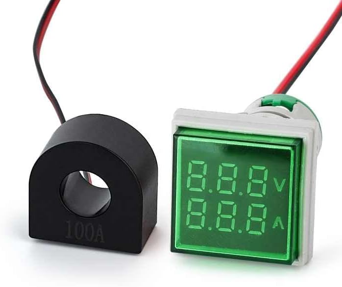 Digital Frequenzmessgerät 10-99,9Hz AC 50-500V - 72x72mm LED Anzeige ±1% Genauigkeit