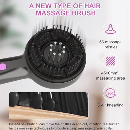 Peigne de massage diffuseur d'huile et outil de grattage de tête humide