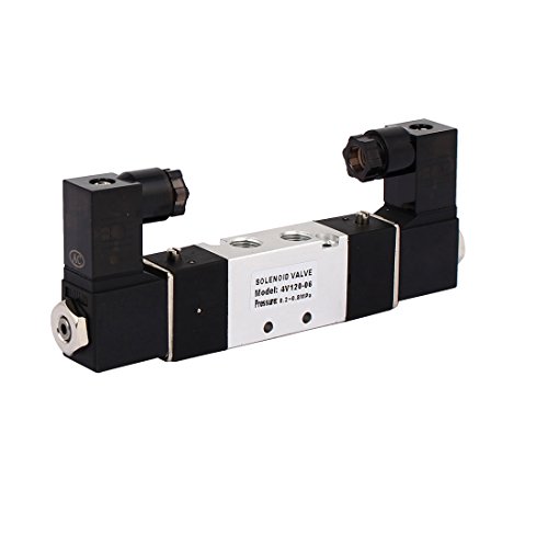 Aexit AC 110V Valves 2 Position 5 Way Neutral Pneumatic Air Control Solenoid Solenoid Valves Valve 4V120-06