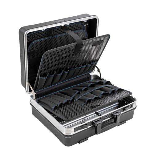 B&W Werkzeugkoffer FLEX mit Werkzeugeinsteckfächern (Koffer aus ABS, Volumen 34,3l, 47 x 36,5 x 20 cm innen) 120.03/P, ohne Werkzeug